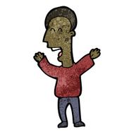 cartoon excited man N154