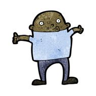 cartoon bald man N35