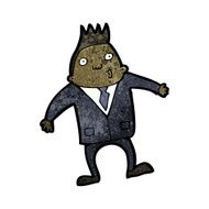 cartoon surprised businessman N2