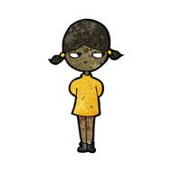 cartoon grumpy girl N3
