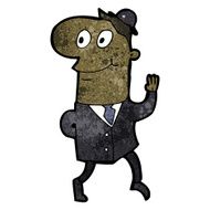 cartoon waving businessman N4