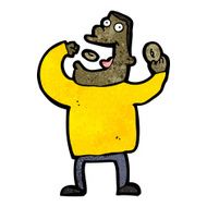 cartoon man eating donuts N5