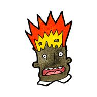 cartoon man with exploding head N20