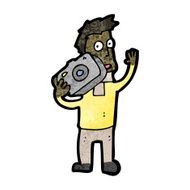 cartoon man with camera N8