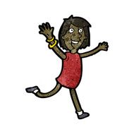 cartoon happy woman N389
