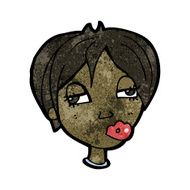 cartoon confused woman N161