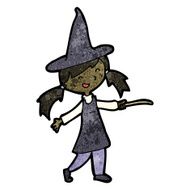 Cartoon witch girl N11