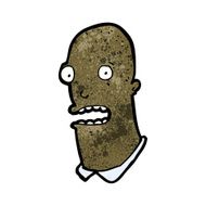 cartoon shocked man staring N2