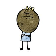 cartoon grumpy doodle man N3