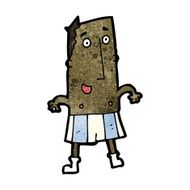 cartoon man in boxer shorts N11