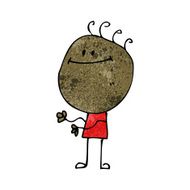 cartoon happy doodle man N24