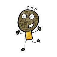 cartoon happy doodle man N25