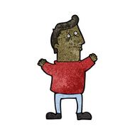 cartoon waving man N102