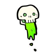 gross slimy skull cartoon N2