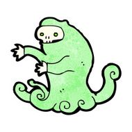 cartoon spooky ghost N141