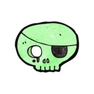 cartoon spooky pirate skull N8