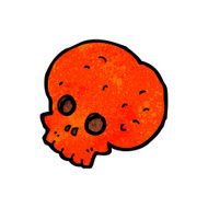 cartoon spooky skull N259