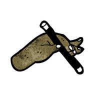 cartoon hand with magic wand N2