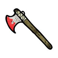 cartoon bloody axe N34