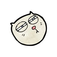 cartoon cat with narrowed eyes N4