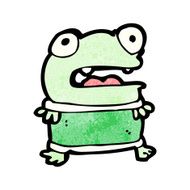 funny little frog cartoon