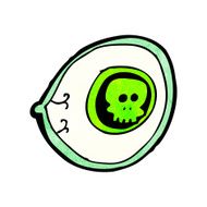 spooky mystic eye cartoon N6
