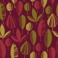 Seamless decorative pattern with leaves N2
