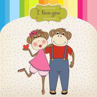 monkeys couple in love