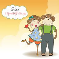 monkeys couple in love N2