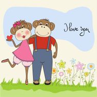 monkeys couple in love N3