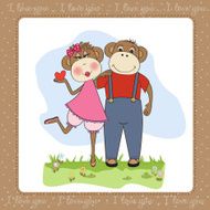 monkeys couple in love N5