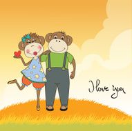 monkeys couple in love N6