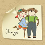 monkeys couple in love N7