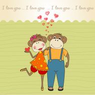 monkeys couple in love N10
