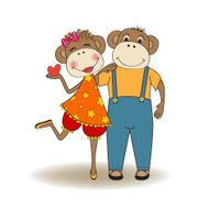 monkeys couple in love N13