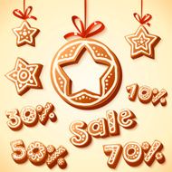 Christmas cakes sale discount illustration