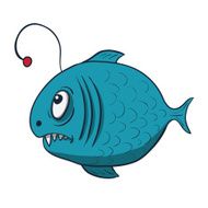 Funny cartoon fish Vector illustration