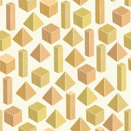 Decorative geometric seamless sunny pattern