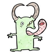 cartoon funny monster N10