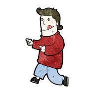 cartoon pointing man N156