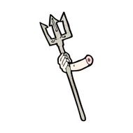 cartoon arm holding trident N3