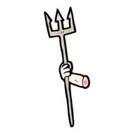cartoon arm holding trident N4