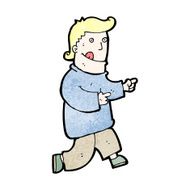 cartoon excited man N156