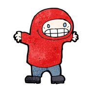 cartoon boy in hooded sweatshirt N31