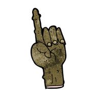 cartoon pointing hand N83