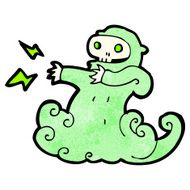 spooky ghost cartoon N44