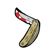 cartoon bloody folding knife N17