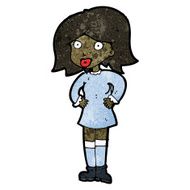 cartoon woman with hands on hips N340