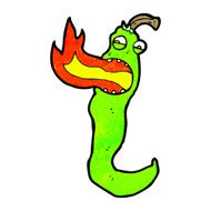 Cartoon Fire Breathing Chili Pepper N2