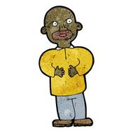 cartoon worried bald man